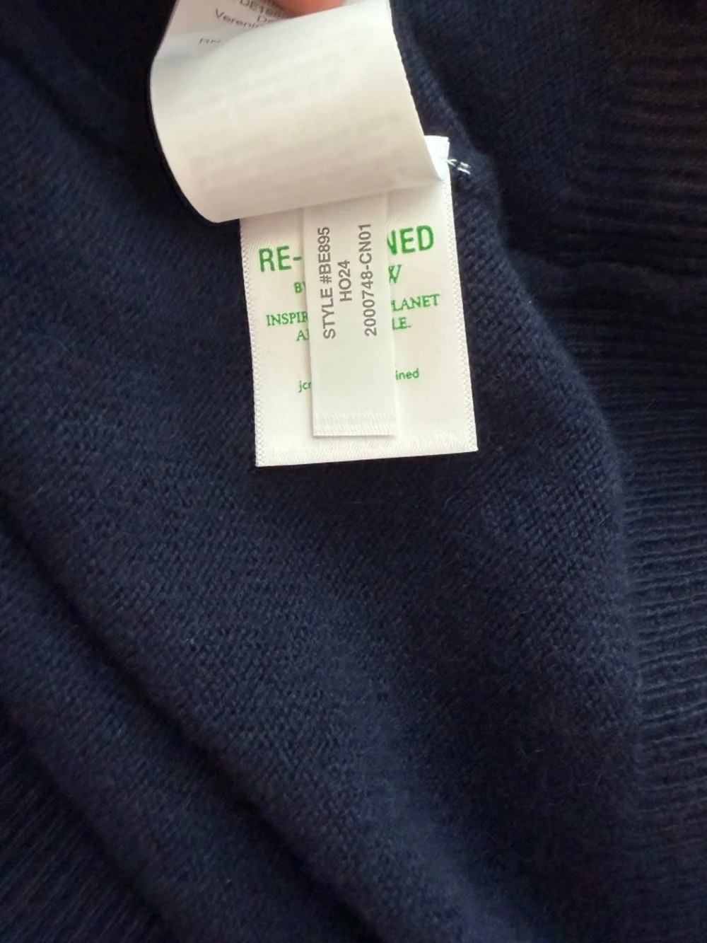 NWT J. Crew Men's Cashmere Sweater in Navy Size M